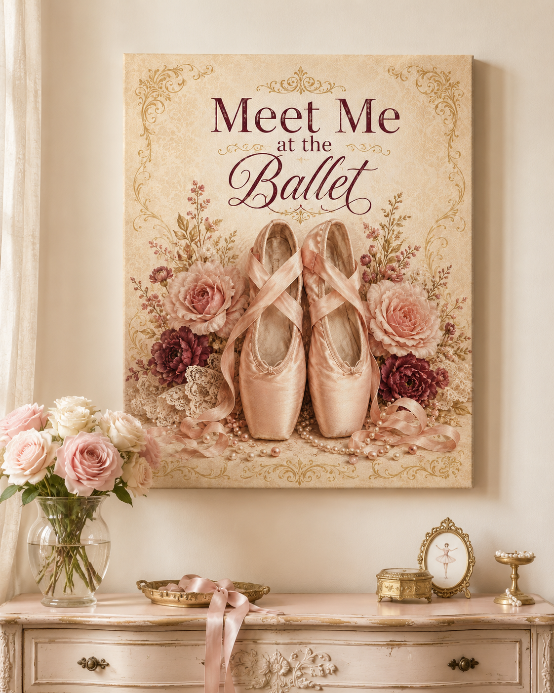 Meet Me at the Ballet Matte Canvas Wall Art