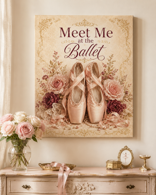 Meet Me at the Ballet Matte Canvas Wall Art